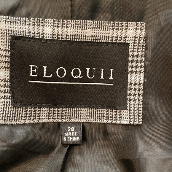 Eloquii longline plaid blazer 28 - Picture 4 of 6